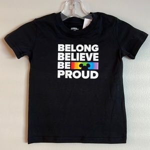 Disney PRIDE COMMUNITY T-Shirt BELONG Believe BE PROUD Rainbow Mickey Mouse Tee